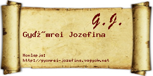 Gyömrei Jozefina névjegykártya